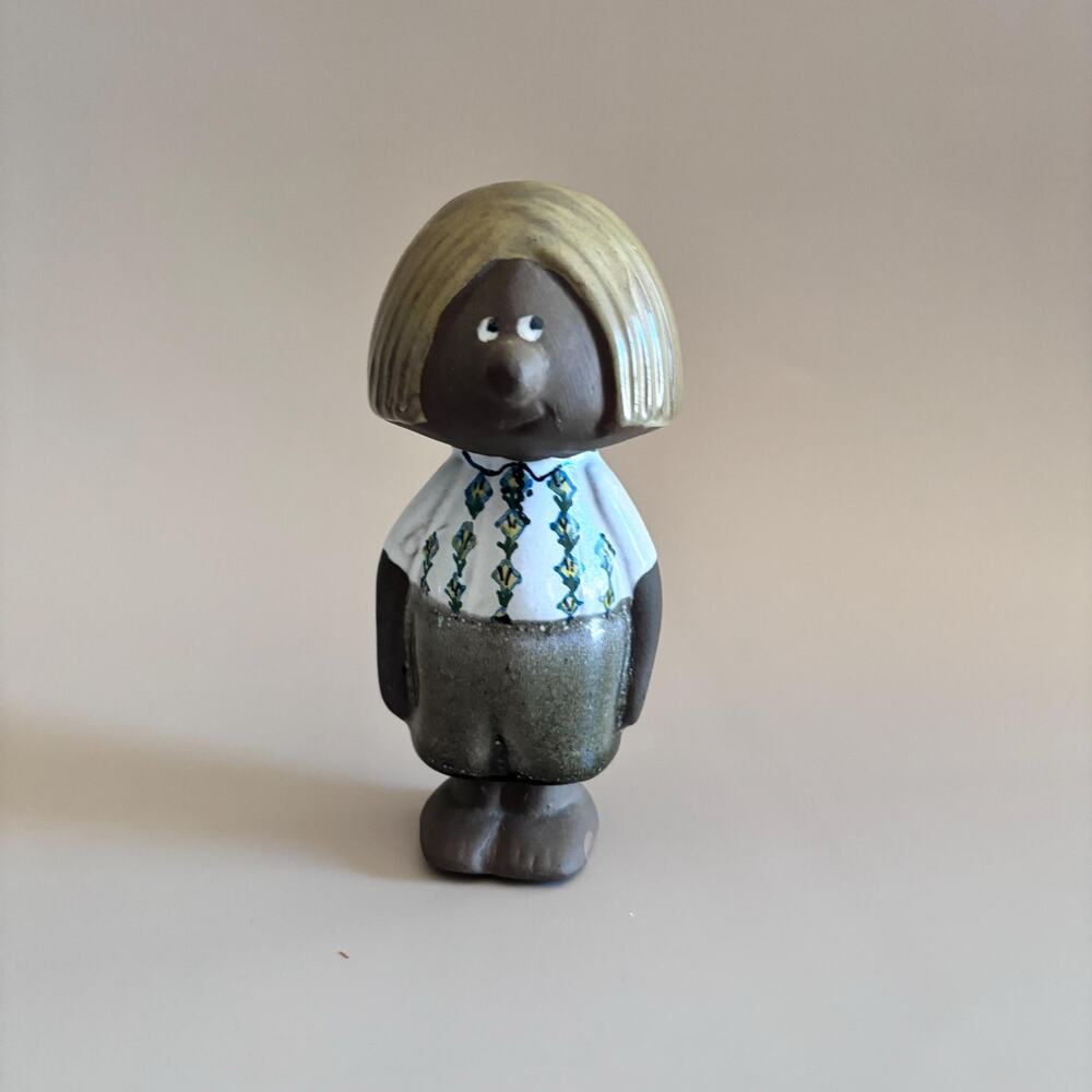 Kurt Nilsson Child Troll • Ceramic Figurine • Deco Helsingborg Sweden • 1970s